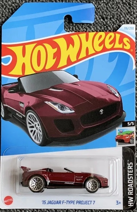 Mattel Hot Wheels 15 Jaguar F-Type Project 7 Red #116