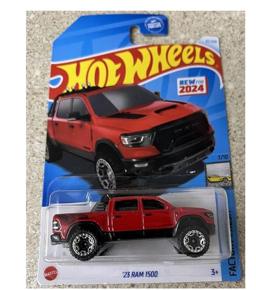 Mattel Hot Wheels Red 23 Ram 1500 97/250 Factory Fresh 7/10 New for 2024