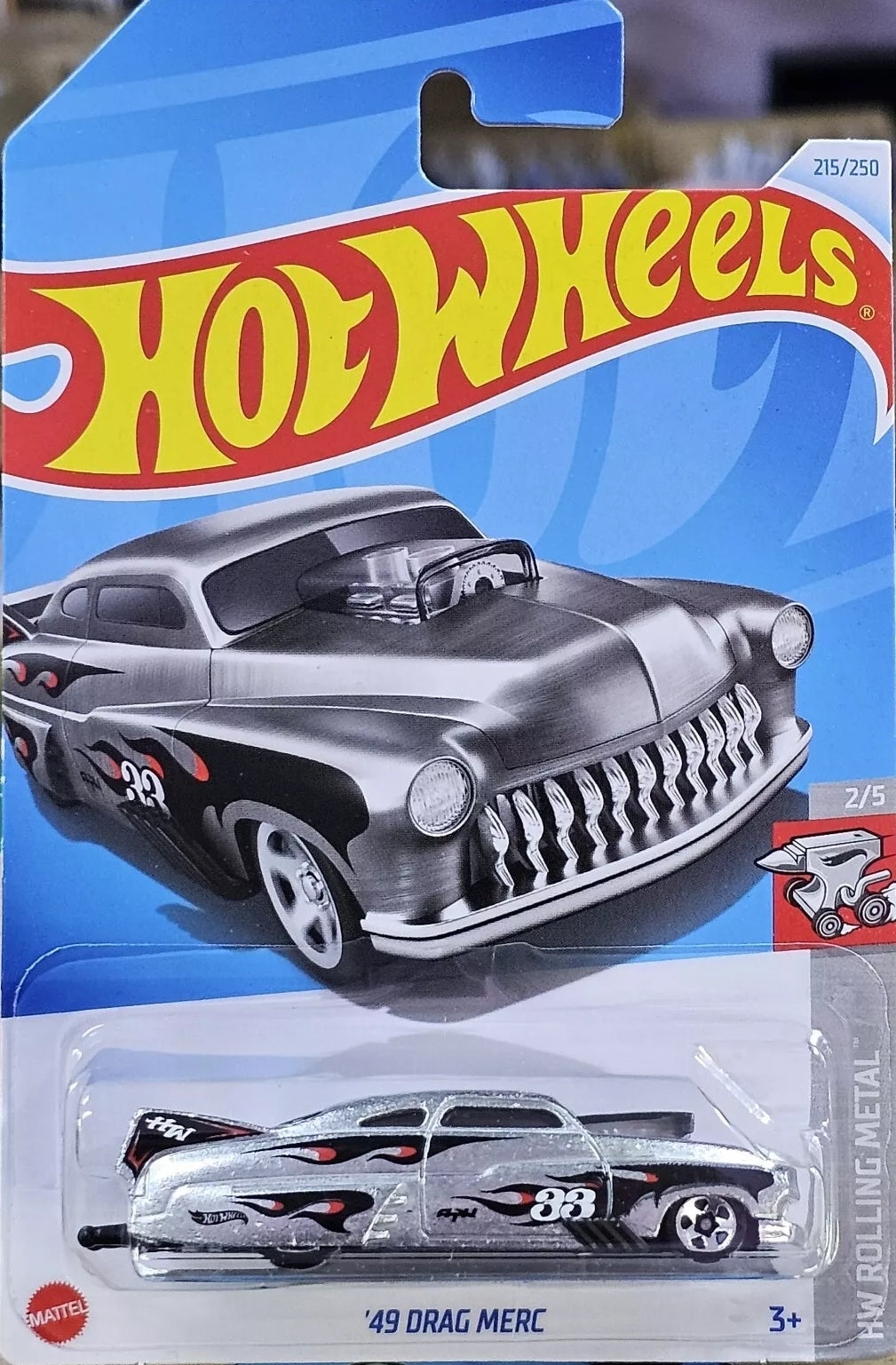 Mattel Hot Wheels - '49 DRAG MERC ZAMAC 2024 Series HW ROLLING METAL