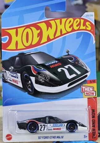 Mattel Hot Wheels '67 FORD GT40 Mk. IV 2024 Series THEN AND NOW DARK GREEN