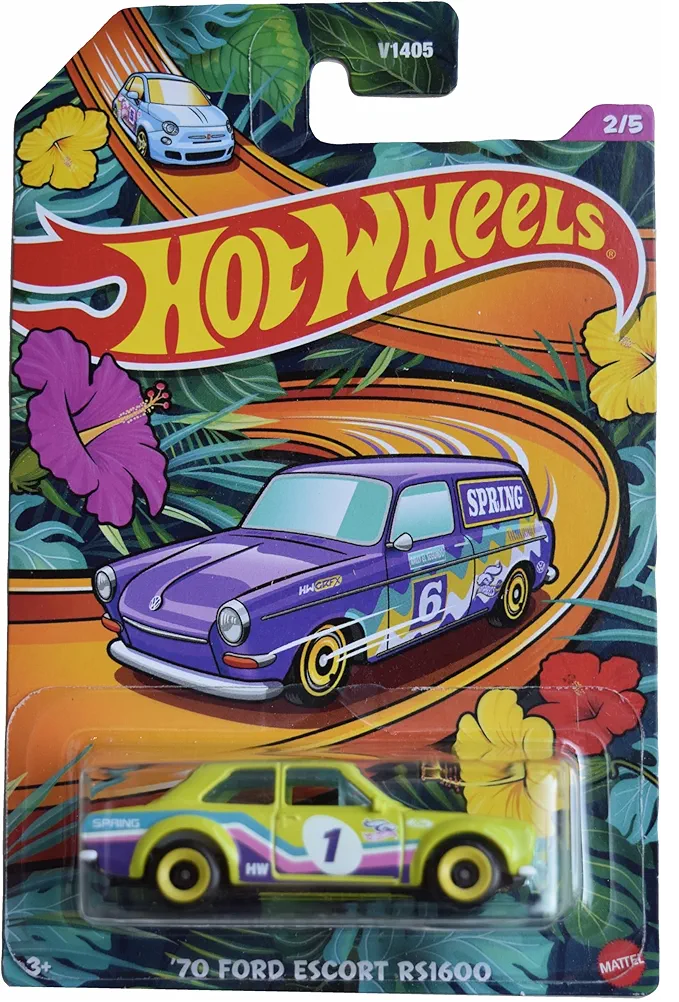 Mattel Hot Wheels '70 Ford Escort RS1600, Verde 2/5