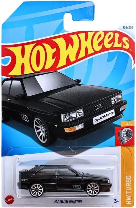 Mattel Hot Wheels 87 Audi Quattro HW Turbo for Ages 3 and Up (Black)