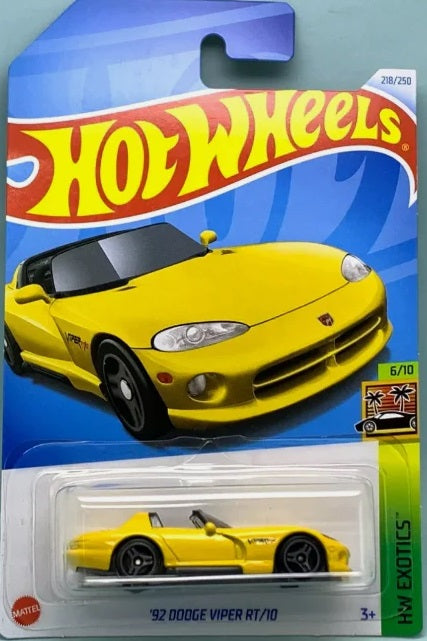 Mattel Hot Wheels 2024 #218/250 '92 Dodge Viper RT/10, yellow