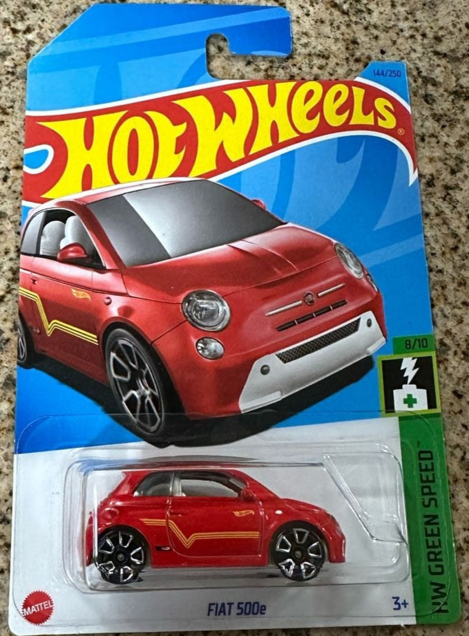 Mattel Hot Wheels Fiat 500e (HW Green Speed) (Rojo)