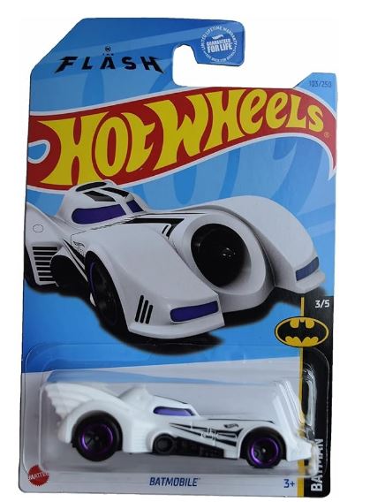 Mattel Hot Wheels Batmobile, Batman 3/5 [White] 103/250