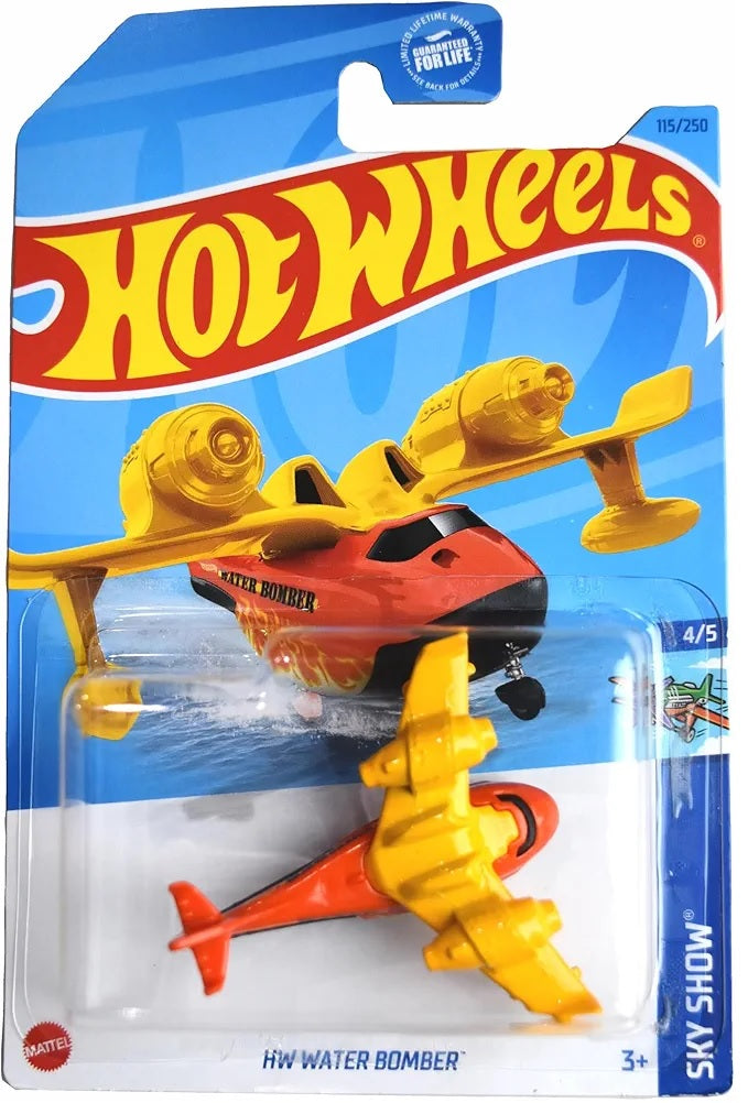 Mattel Hot Wheels Bombardero de agua HW, Sky Show 4/5 [Amarillo/Naranja] 115/250