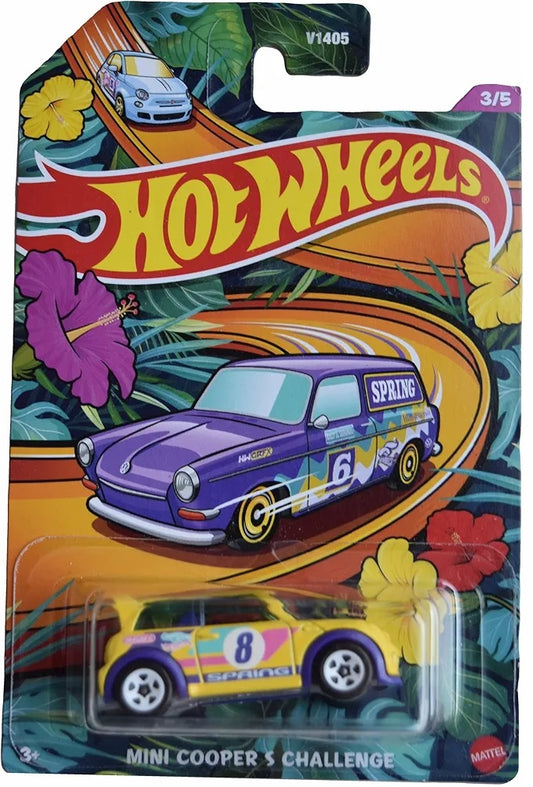 Mattel Hot Wheels Mini Cooper S Challenge, Amarillo 3/5