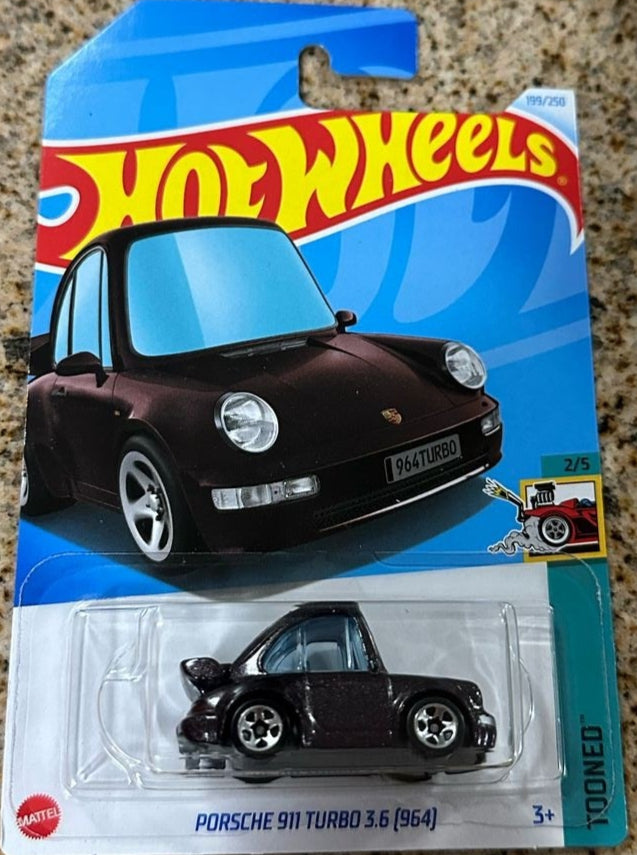 Mattel Hot Wheels Porsche 911 Turbo 3.6 (964), Tooned 5/5 (Black)