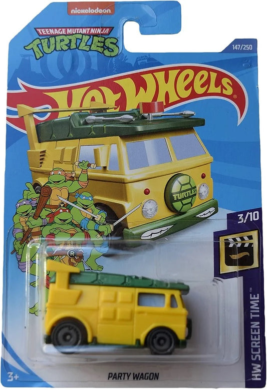 Mattel Hot Wheels Screen Time 3/10 Party Wagon 147/250, amarillo/verde