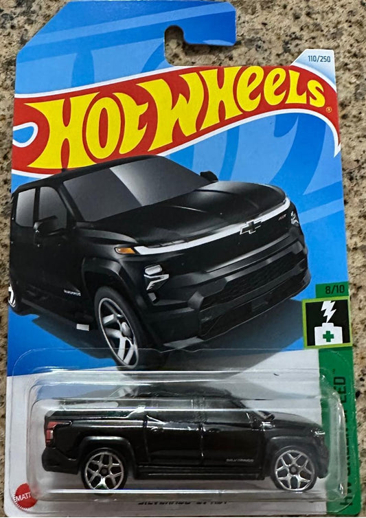 Mattel Hot Wheels Silverado EV RST Black