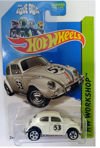 Mattel Hot Wheels 2014, Volkswagen Beetle. Herbie The Love Bug. Taller HW 191/250.